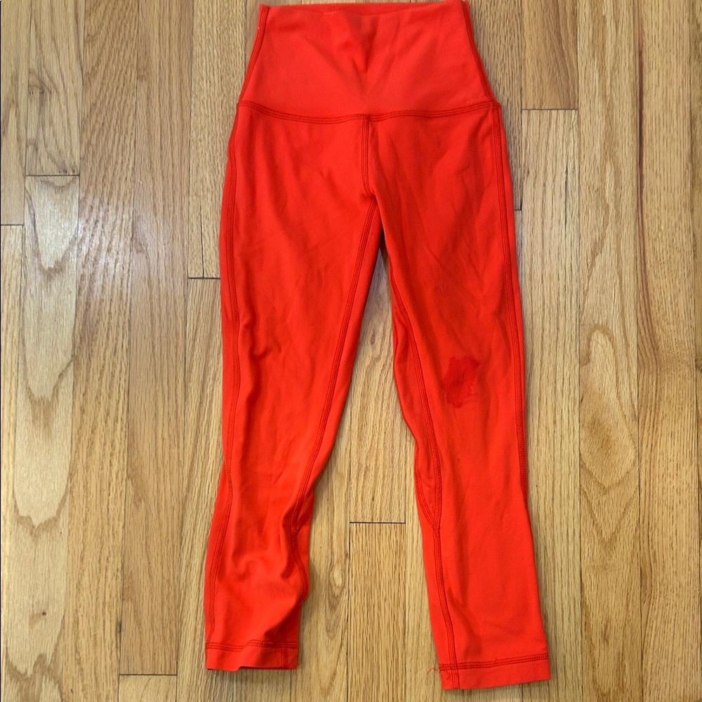 Women's Align Cropped, 17 inch Red High-Waisted Leggings